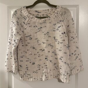American Eagle Outfitters Cream and Black Knit Sweater